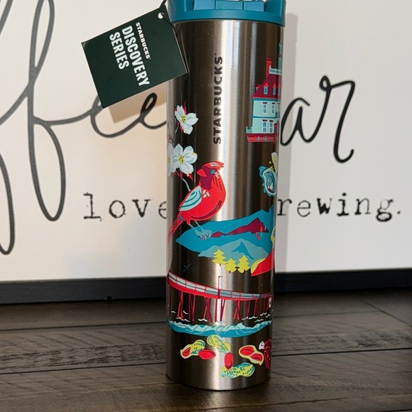 NWT 2024 Starbucks Discovery Seeies Stainless Steel 16oz Water Bottle VIRGINIA - Picture 1 of 13